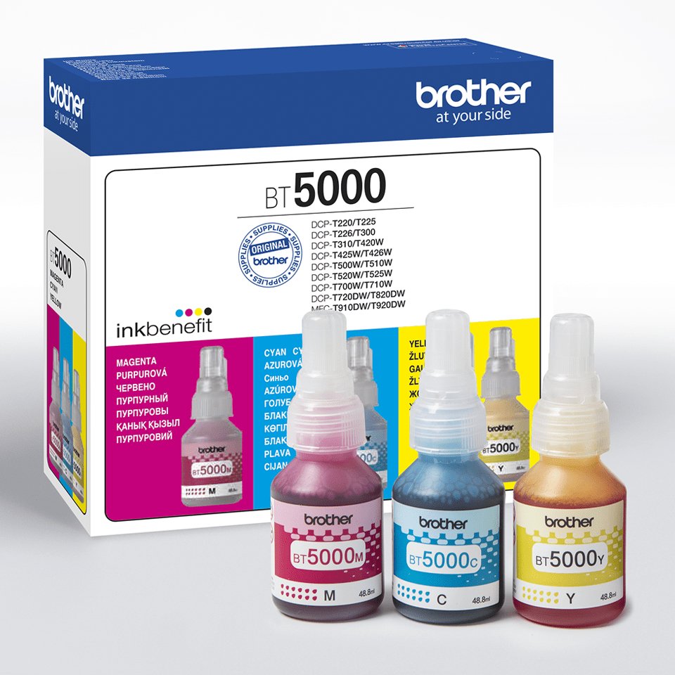 Brother Bt5000 Ink Bottle Value Pack 1x C M Y