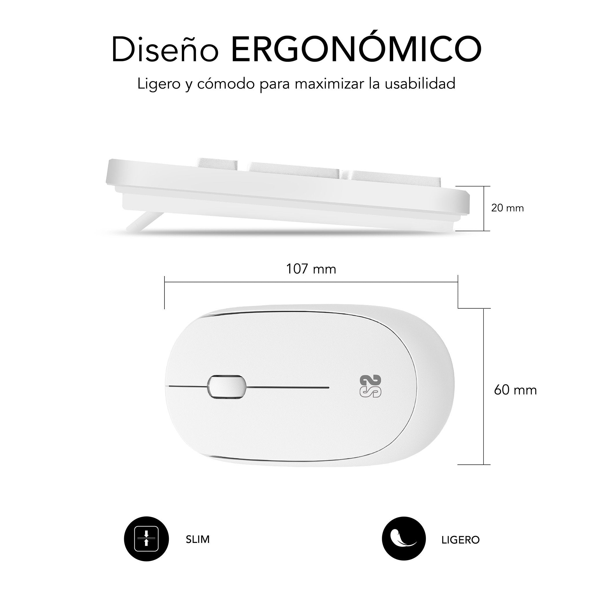 EAN 8436586742560 - SUBBLIM SUBKBC-CSSW11 teclado Ratón incluido Universal RF inalámbrico QWERTY Español imagen 3