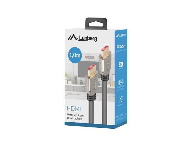 Lanberg Ca-Hdmi-30cu-0010-Bk Cable Hdmi 1m  8k 60hz
