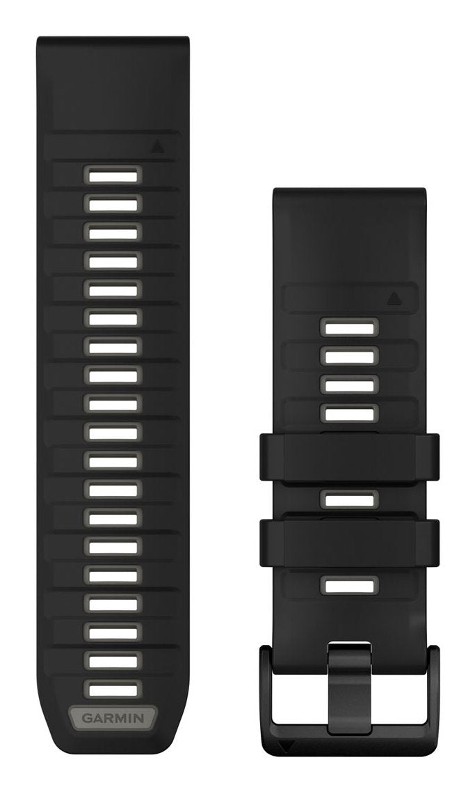 Garmin Ersatzarmband Quickfit 26mm Silikon Schwarz Kieselgrau