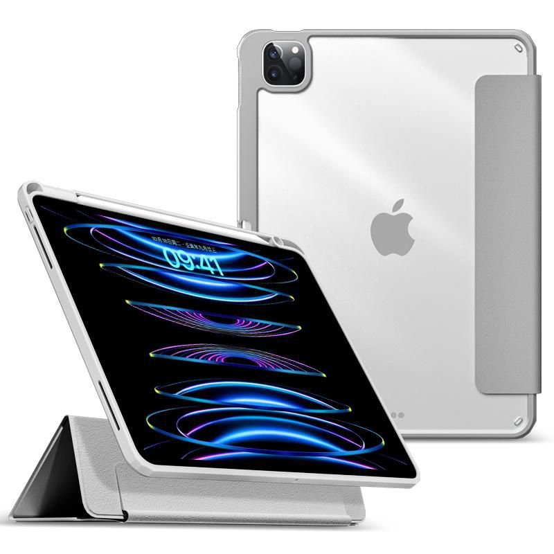 Estuff Es68202307-Bulk Funda Para Ipad Pro 12.9 (2021), Ipad Pro 12.9 (2022) (12.9") Folio Gris