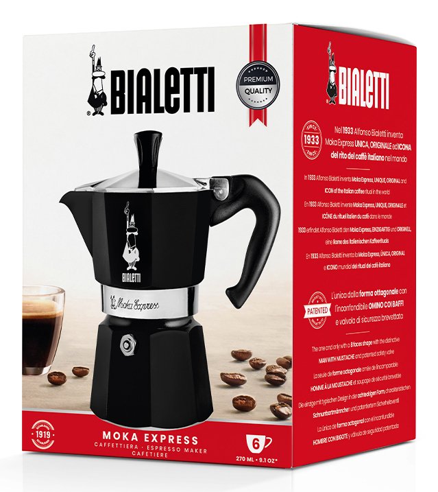 EAN 8006363018418 - Bialetti Moka Express Cafetera italiana Negro imagen 5
