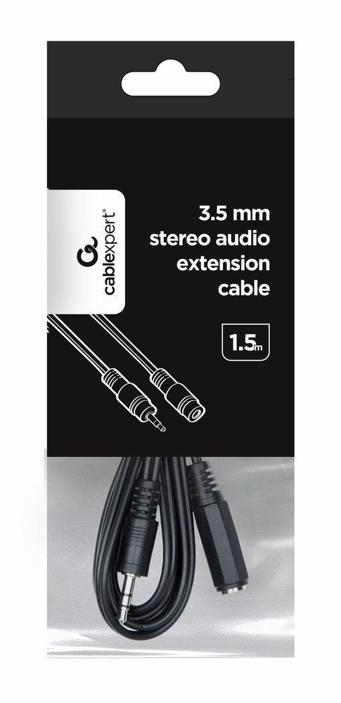 Gembird Cable Jack A Jack 3.5mm (Alargo) M/H 1.50m Negro