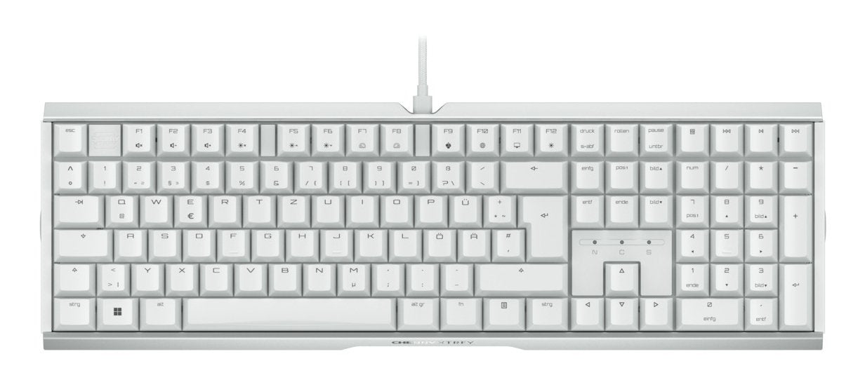 Cherry Xtrfy Mx 3.1, Teclado De Juegos White/Silver, De-Layout, Cherry Mx2a Brown G80-3890liade-0