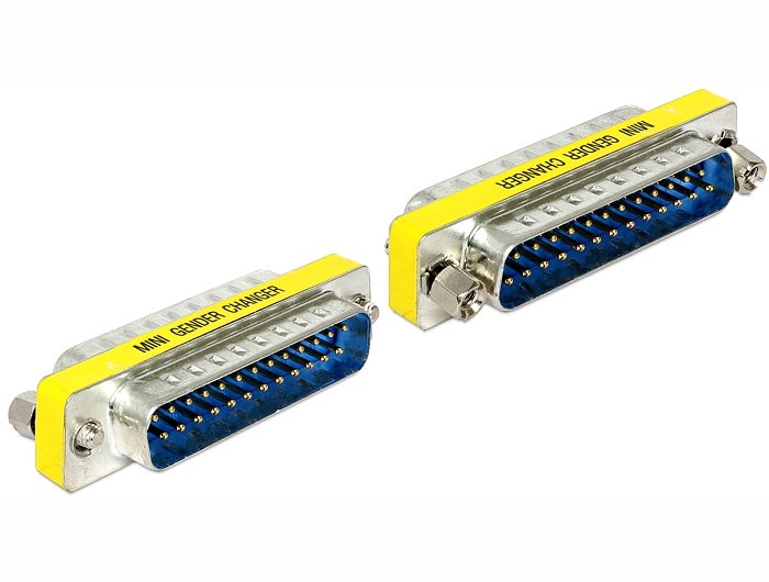 EAN 4043619654826 - DeLOCK 65482 cambiador de género para cable Sub-D 25 Azul, Plata, Amarillo imagen 1