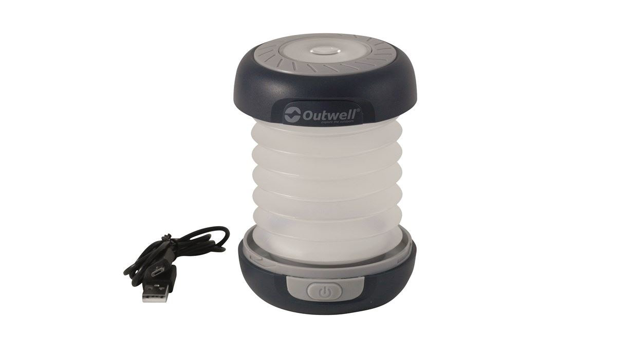 Outwell 651068 Lámpara De Suelo Para Exterior Led 1 W Negro, Blanco