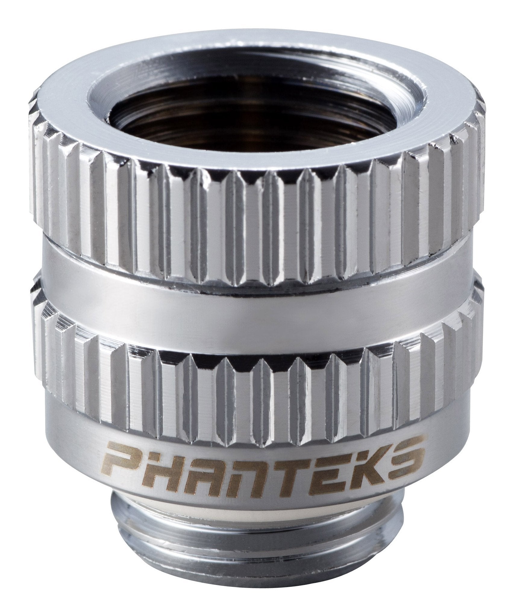 Phanteks Glacier M-F Rotary Adapter Straight G1 4 Inch Male To G1 4 Inch Female, Chrome Plata