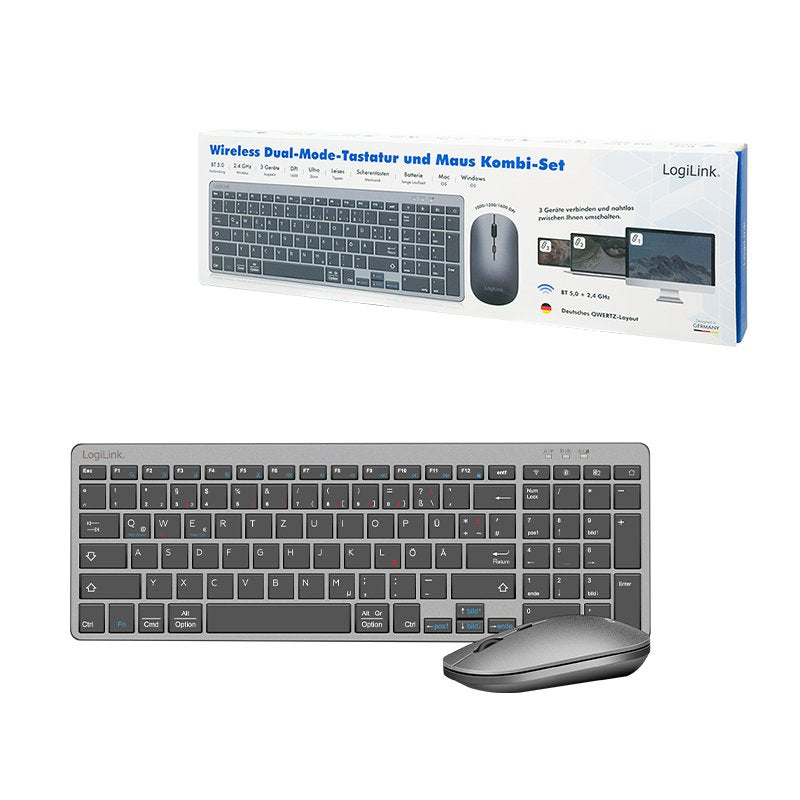 Logilink 2,4ghz Funk Dual-Mode Teclado & Raton Set