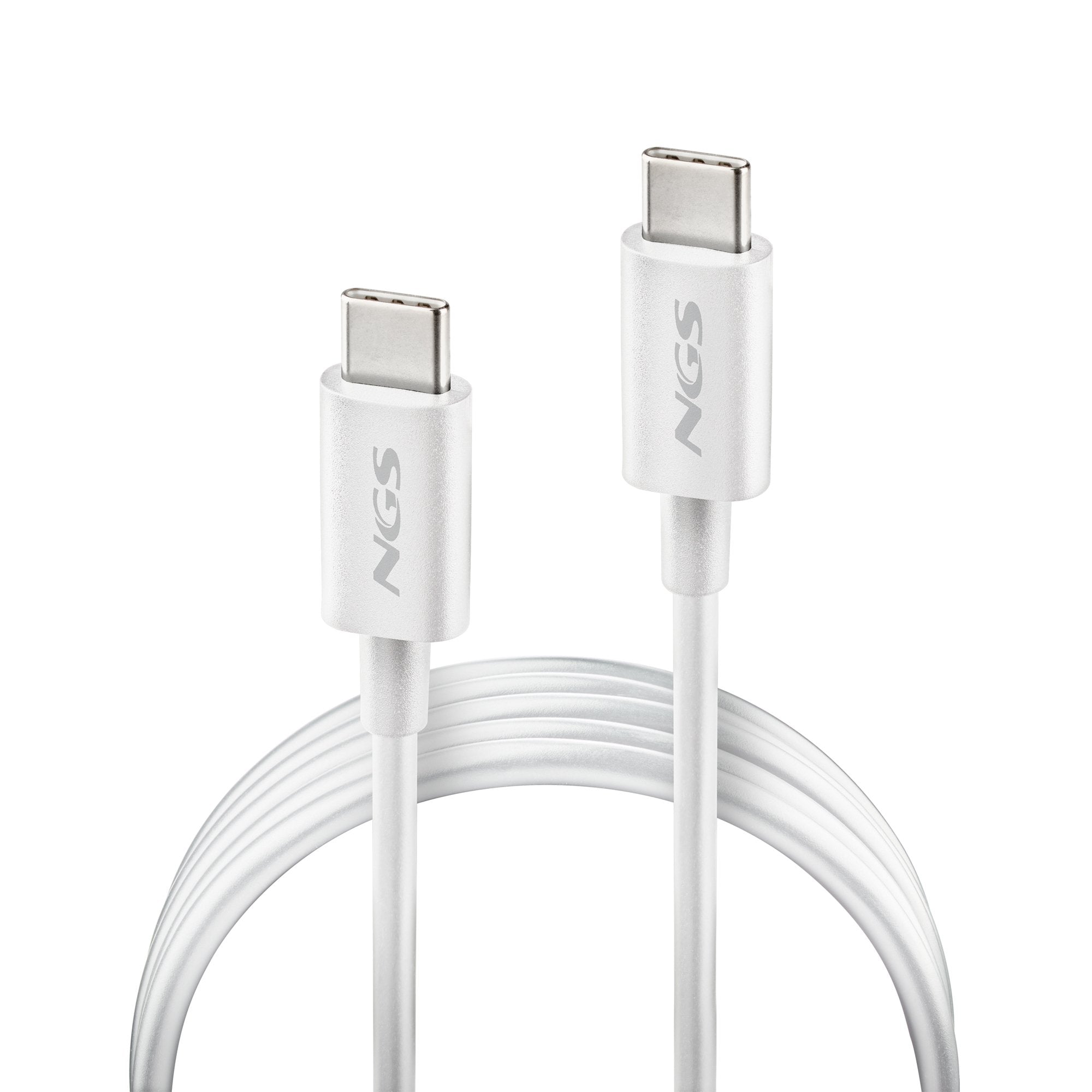 Cable Usb 2.0 Tipo-C Ngs Zyro 60w-1 Usb Tipo-C Macho Usb Tipo-C Macho Hasta 60w 480mbps 1m Blanco
