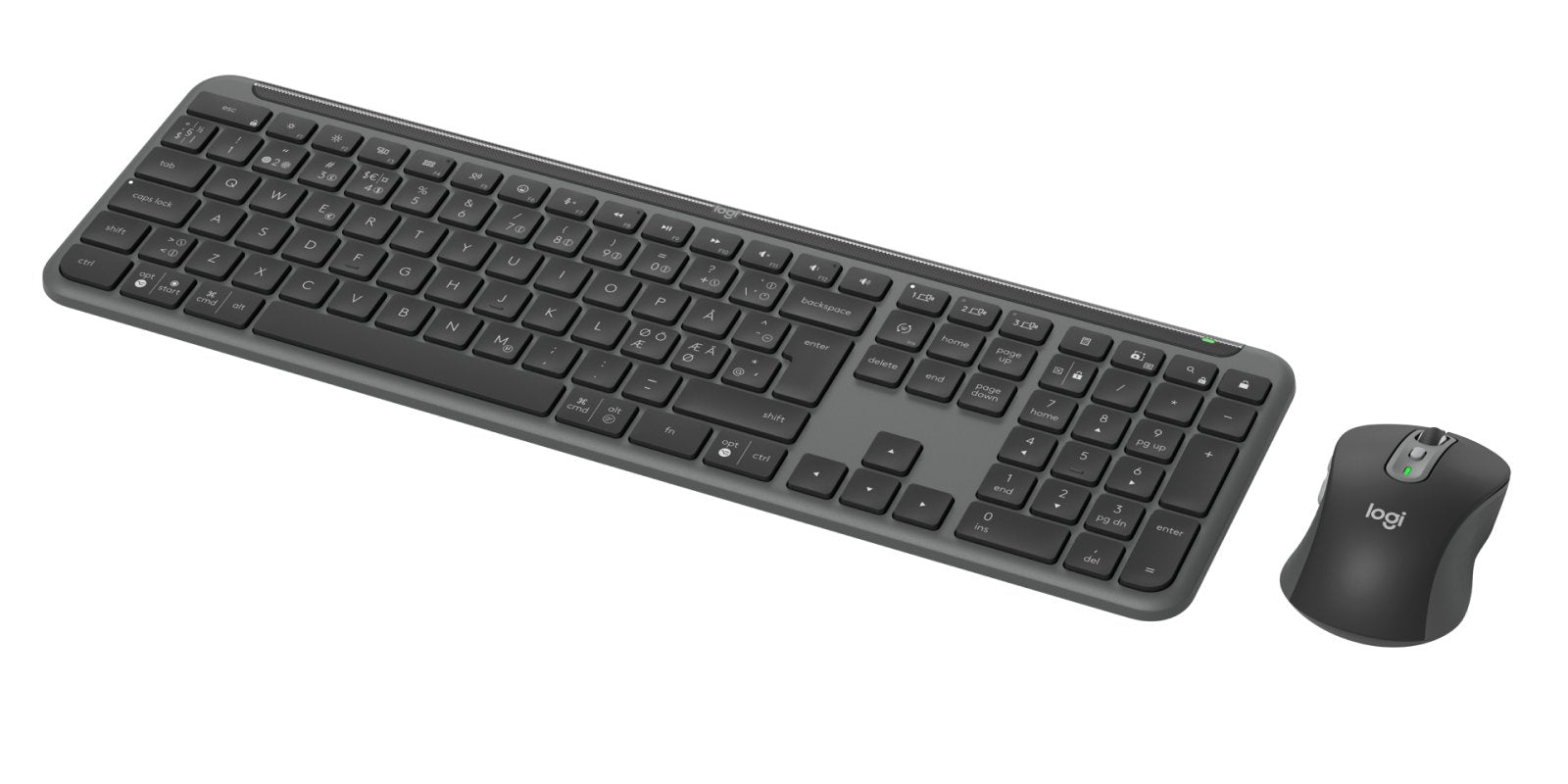 Logitech Signature Slim Combo Mk950 For Business Keyboard And Mouse Set Wireless Azultooth 5.1 Le Qwerty Graphite (Pan)