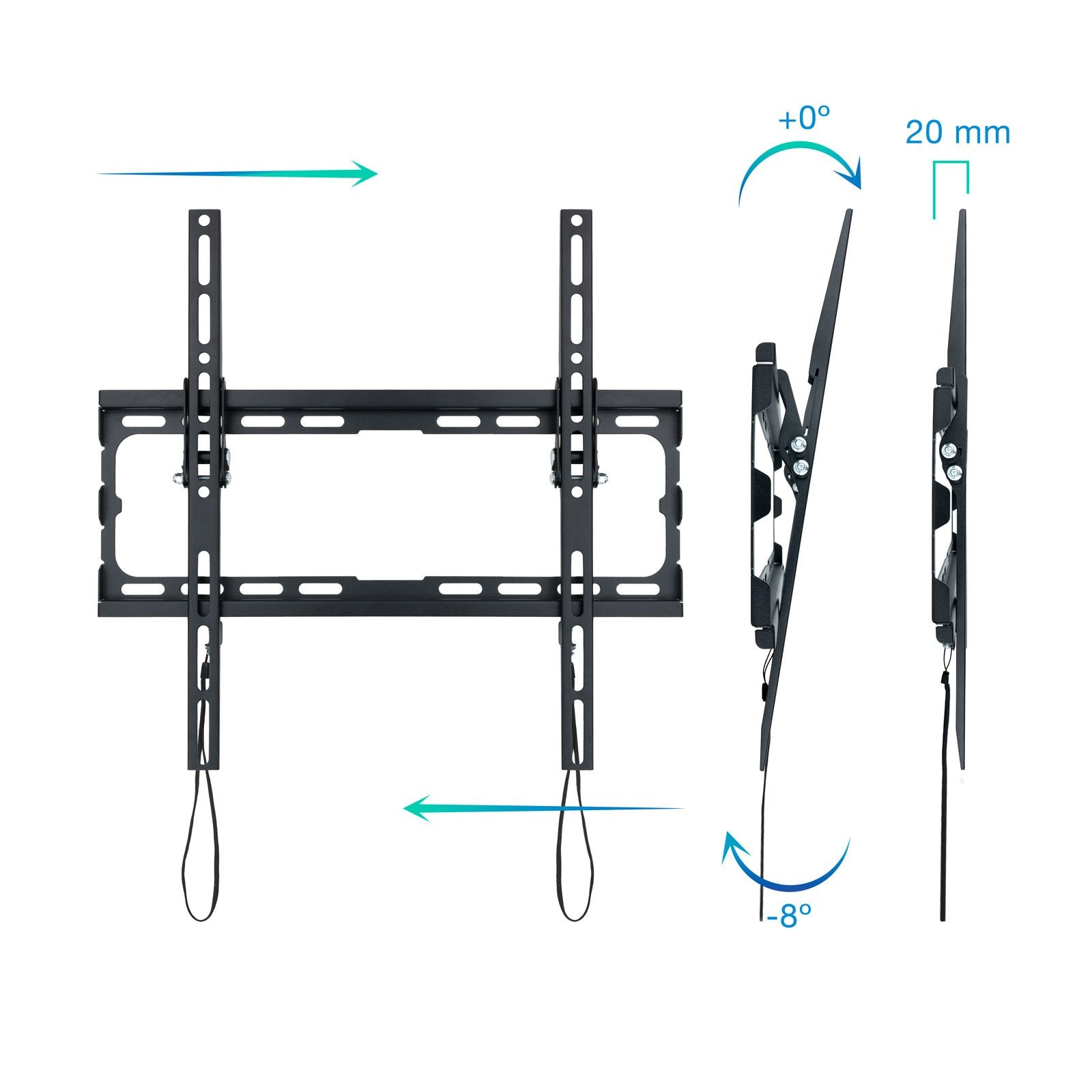 Tooq Soporte Fijo De Pared Para Tv De 32"-70" Inclinable - Peso Max 45kg - Vesa 400x400mm