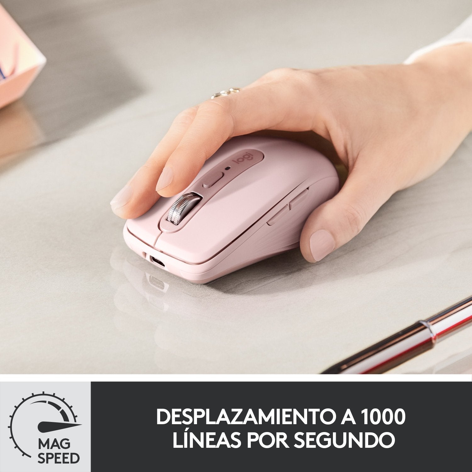 Ratón Inalámbrico Logitech Mx Anywhere 3 Rosa Retail