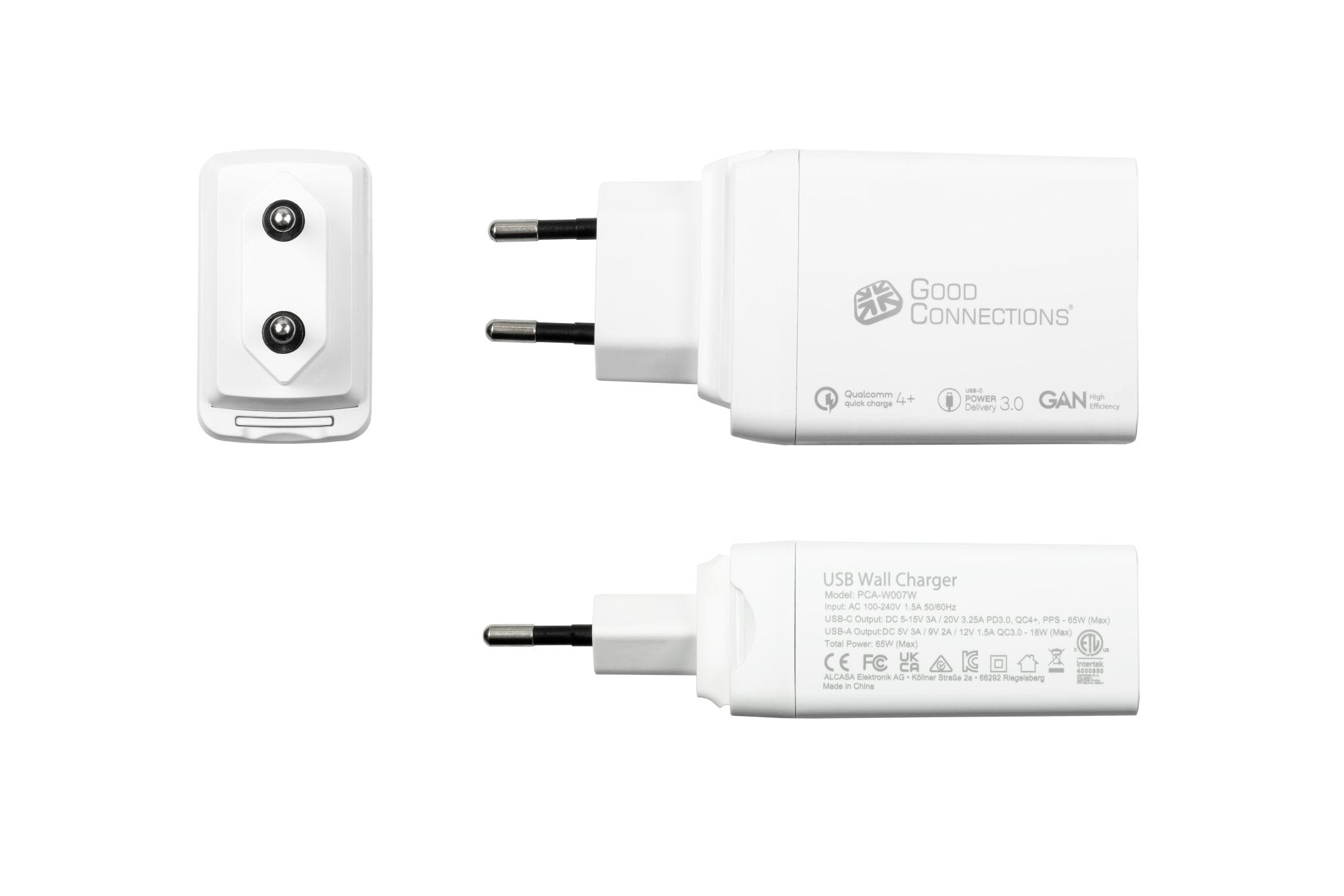 EAN 4014619881260 - Alcasa PCA-W007W cargador de dispositivo móvil Universal Blanco Corriente alterna Carga rápida Interior imagen 3