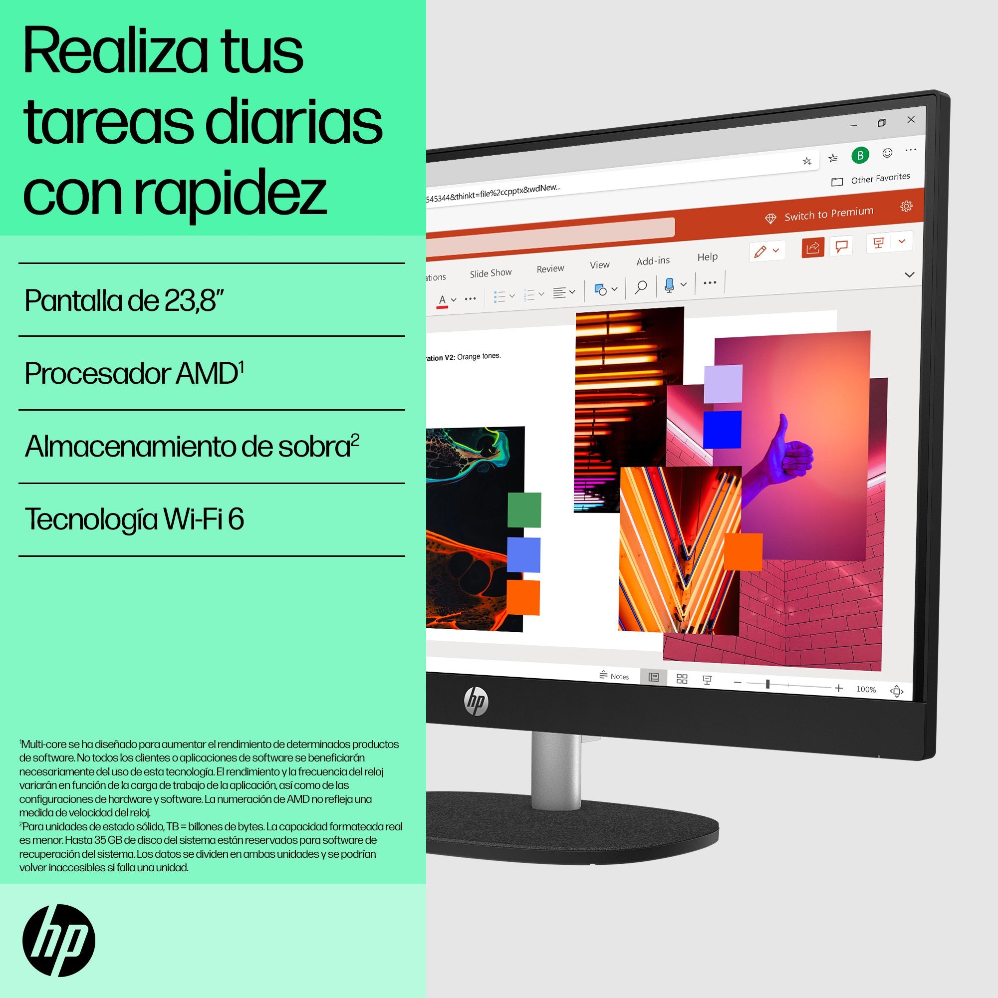EAN 0199251923203 - HP 24-cr0161ns AMD Ryzen™ 5 7520U 60,5 cm (23.8") 1920 x 1080 Pixeles PC todo en uno 16 GB LPDDR5-SDRAM 5 imagen 8