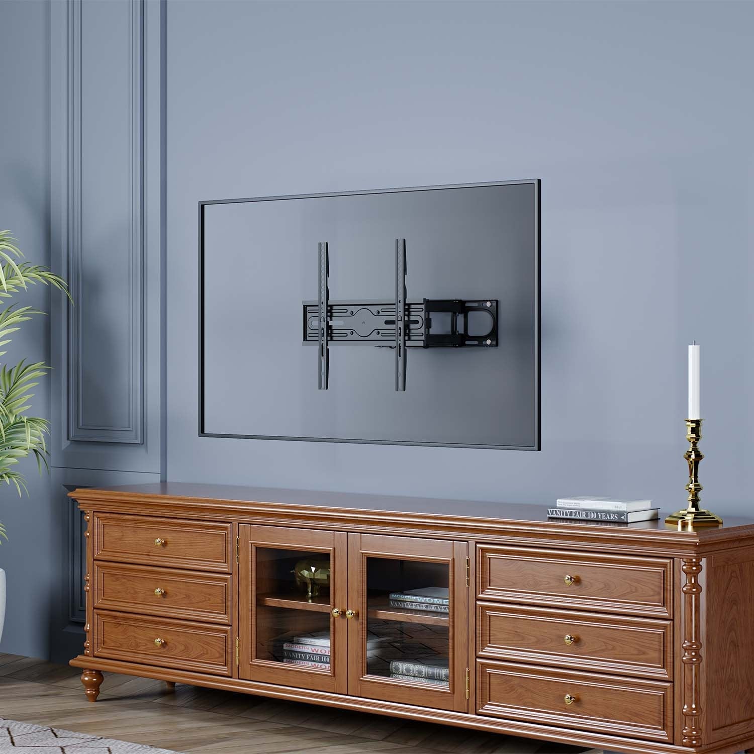 Aisens Soporte Eco Giratorio, Inclinable Y Nivelable Para Monitor/Tv 40kg De 32-70, Negro