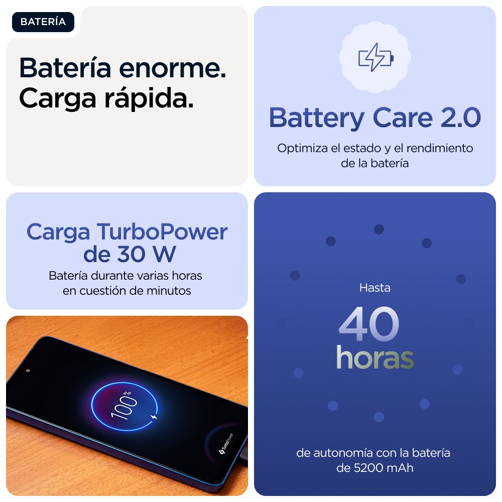 EAN 840023292200 - Motorola moto g56 5G 17,1 cm (6.72") Ranura híbrida Dual SIM Android 15 USB Tipo C 8 GB 256 GB 5200 mAh Az imagen 16