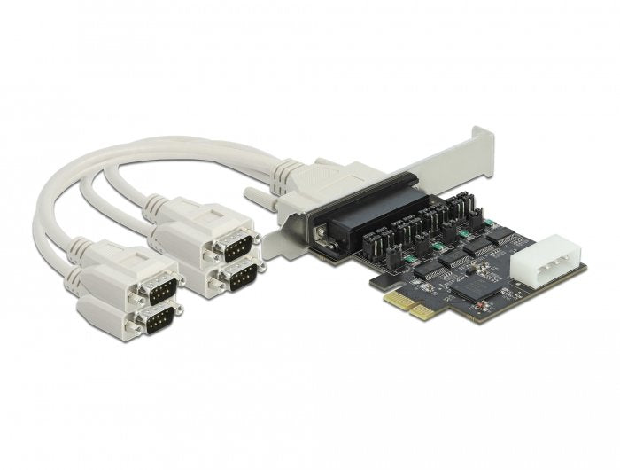 Pci Express X1 Karte Zu 4 X Seriell Rs-232 Mit Spannungsversorgung 5 V 12 V
