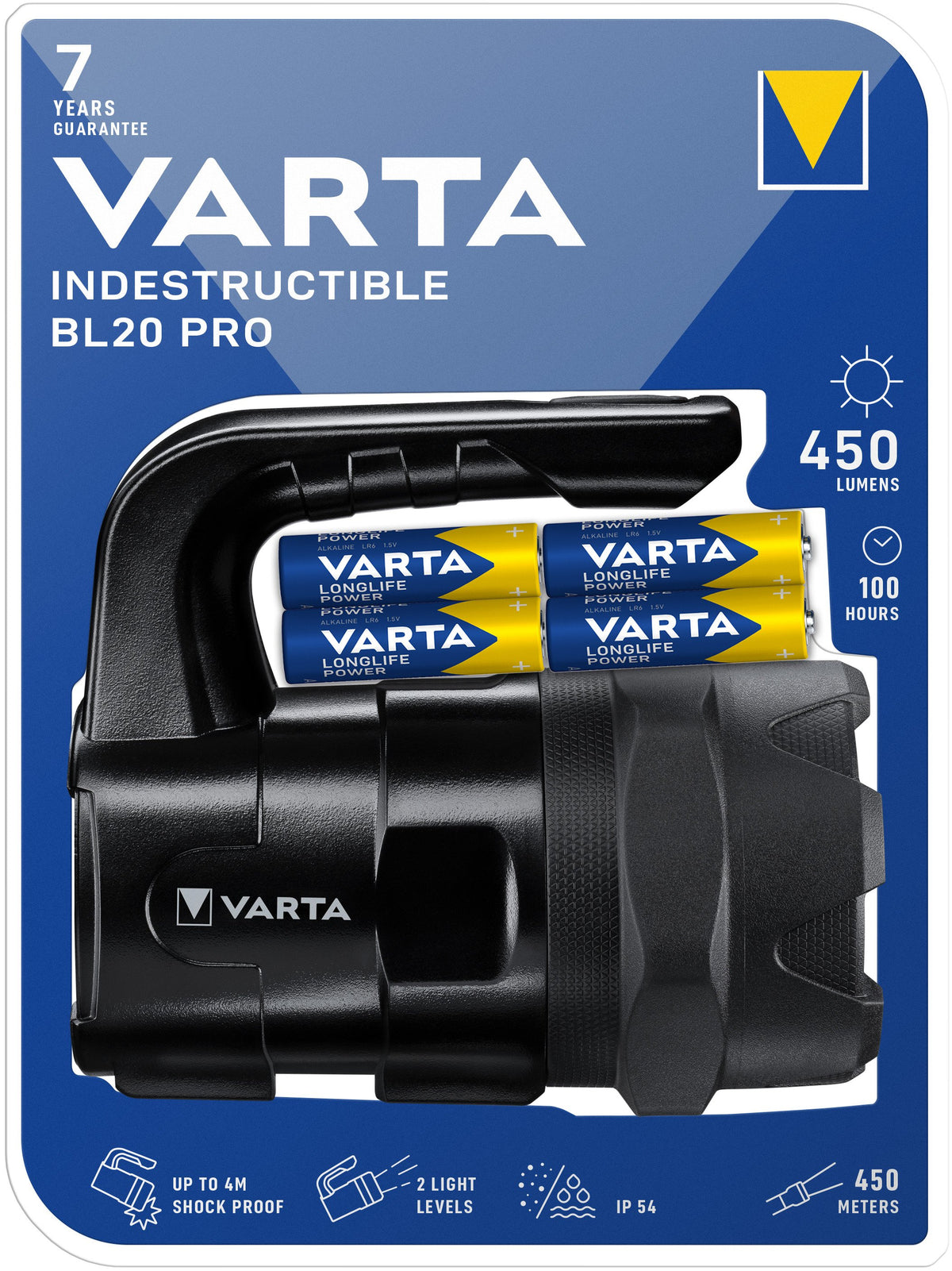 EAN 4008496987115 - Varta INDESTRUCTIBLE BL20 PRO Negro Linterna de mano LED imagen 3