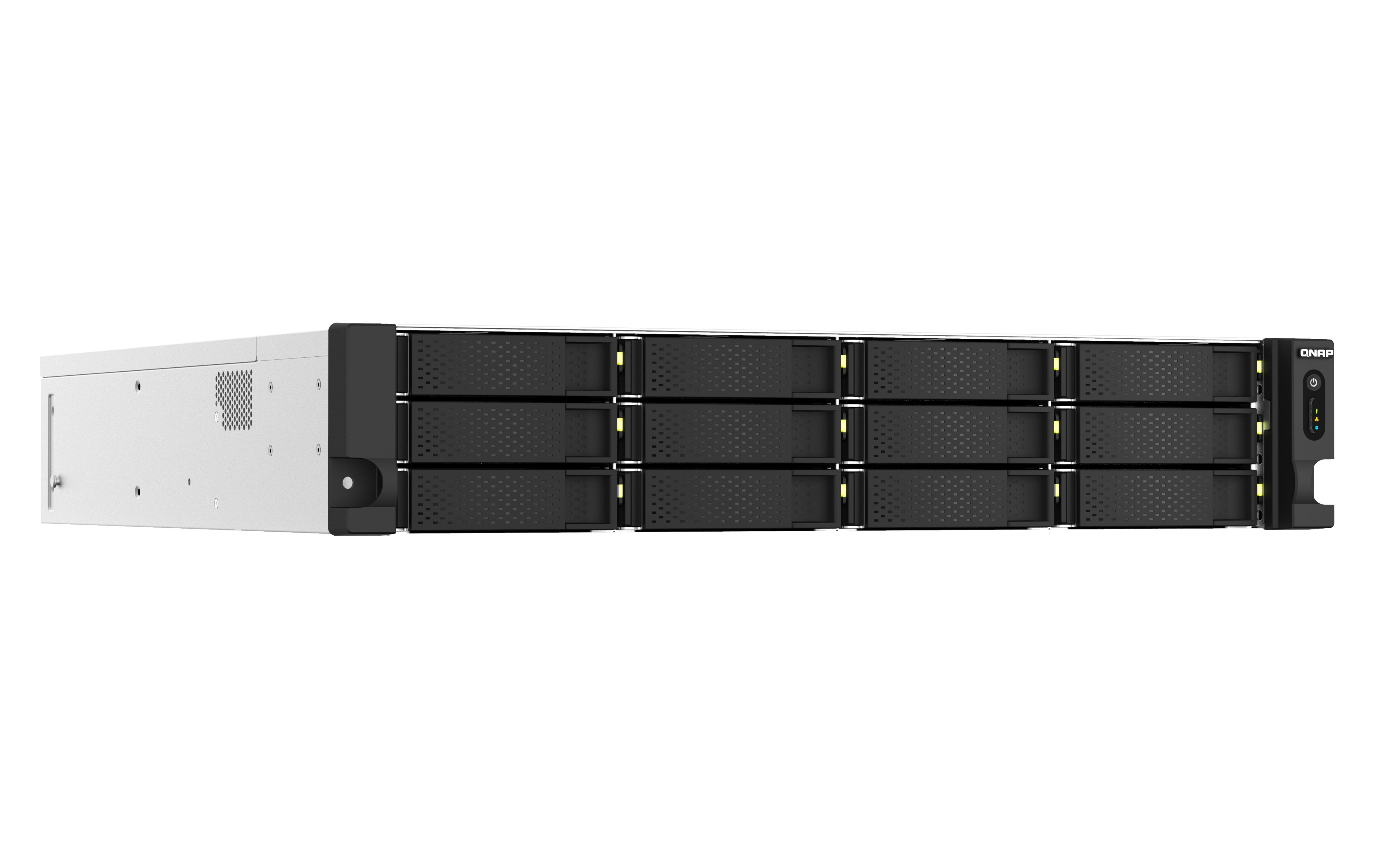 EAN 4711103082249 - QNAP TS-h1887XU-RP NAS Bastidor (2U) Intel Xeon E E-2334 16 GB DDR4 0 TB QuTS hero Negro, Blanco imagen 2