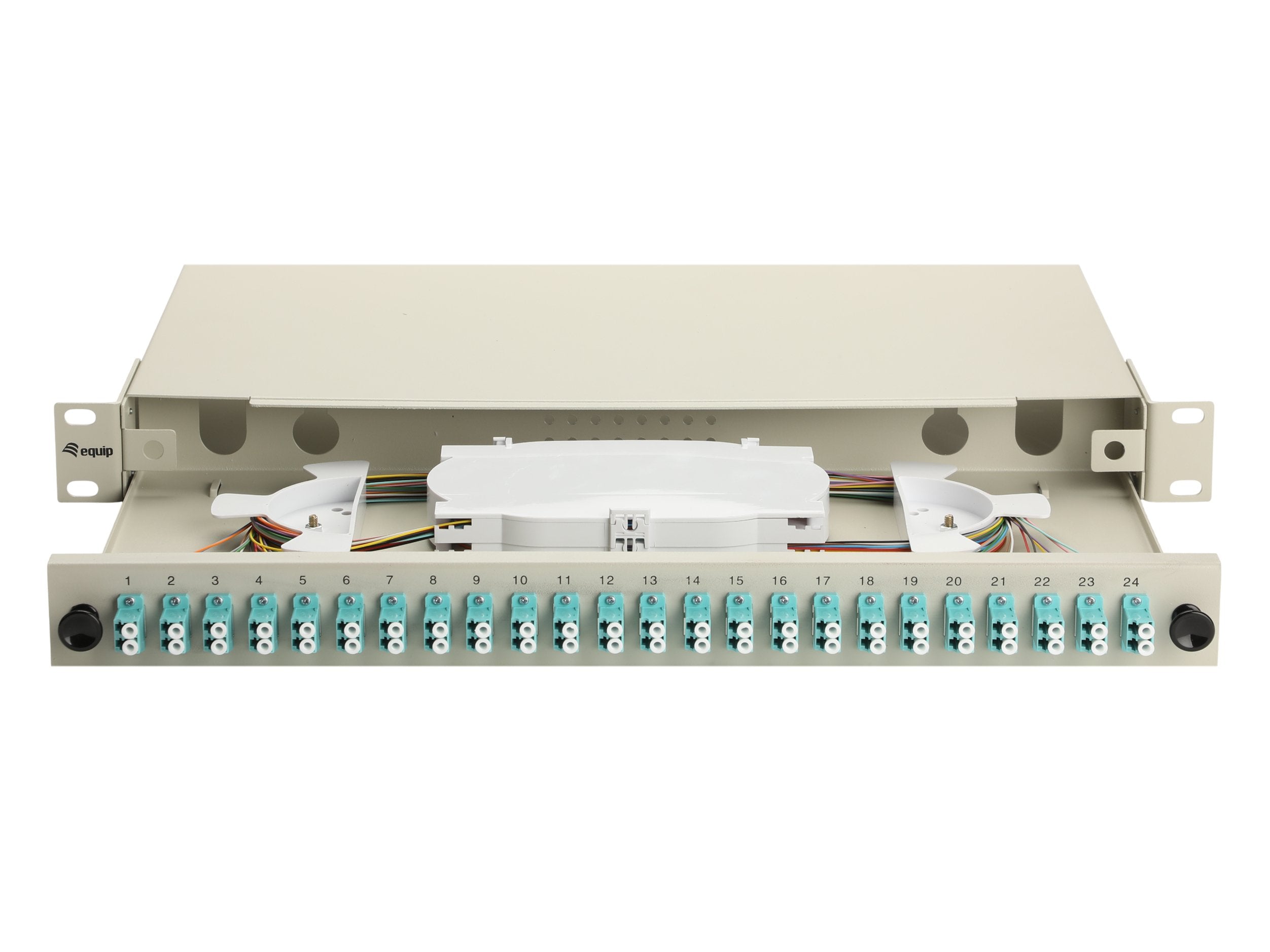 Equip Lwl-Spleisskamen 24-Port Lc-Duplex Om3 1u Komplett Gr