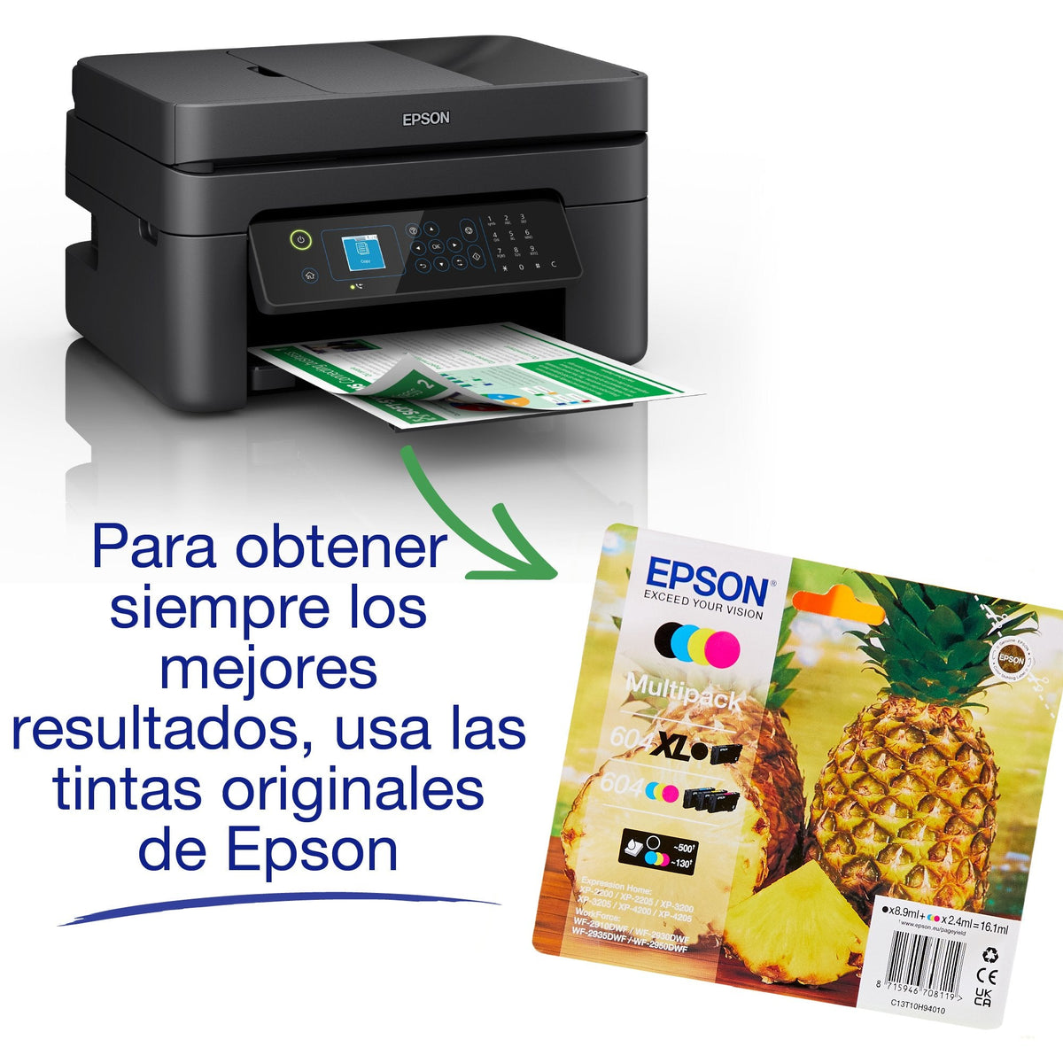 Multifunción Inyección Epson Wf 2935dwf Wifi Duplex Fax