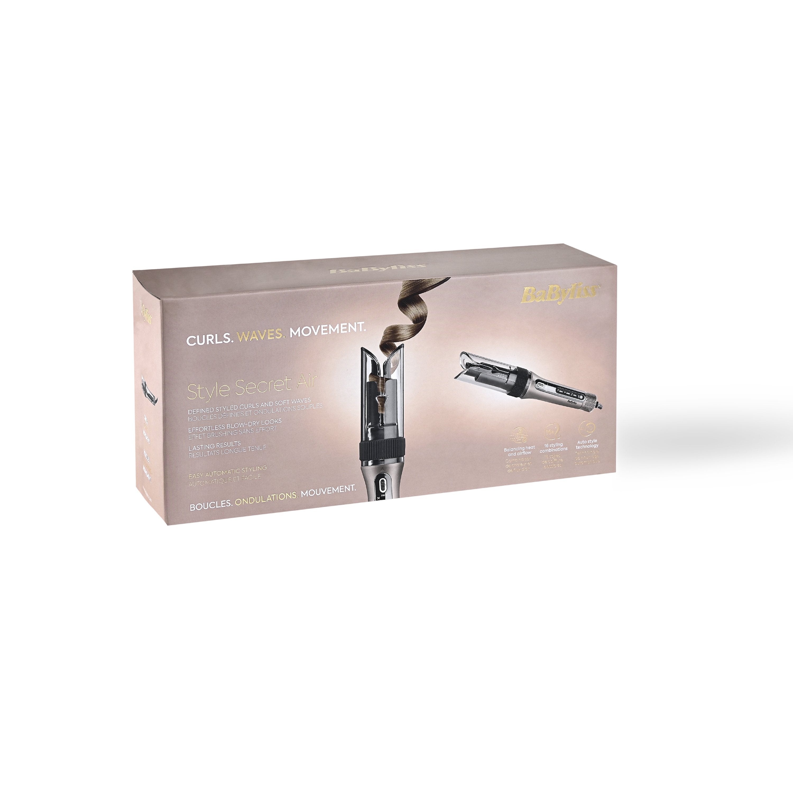 Rizador De Pelo Babyliss Style Secret Air C6688e, Gris Negro