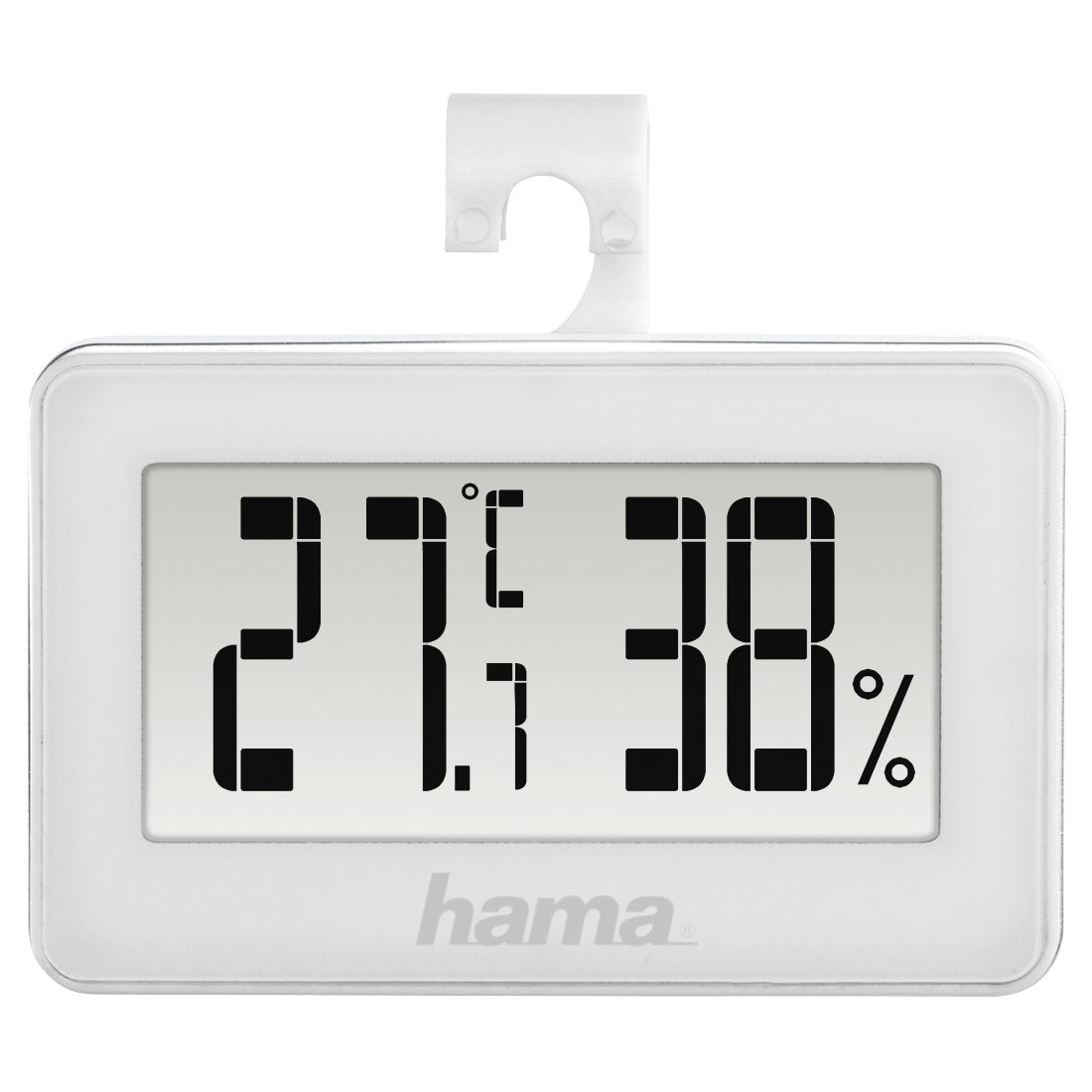 Hama Medidor De Temperatura Y Humedad Para Interior - Pantalla Digital - Memoria De Datos - Permite Colgar En Pared -