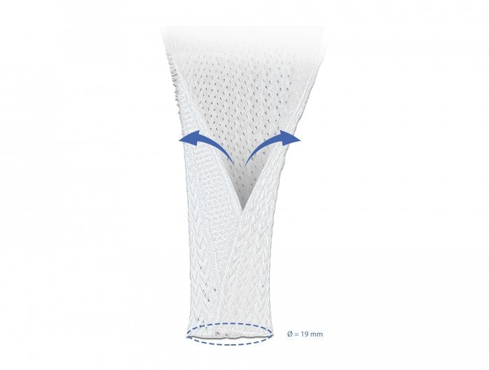 Manguera Trenzada Delock Con Cierre De Velcro 5 M X 19 Mm Blanco