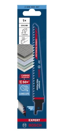 Hoja De Sierra De Sable Bosch Professional Expert 'Fiber Plaster' S 641 Hm Longitud 150 Mm 2608900407
