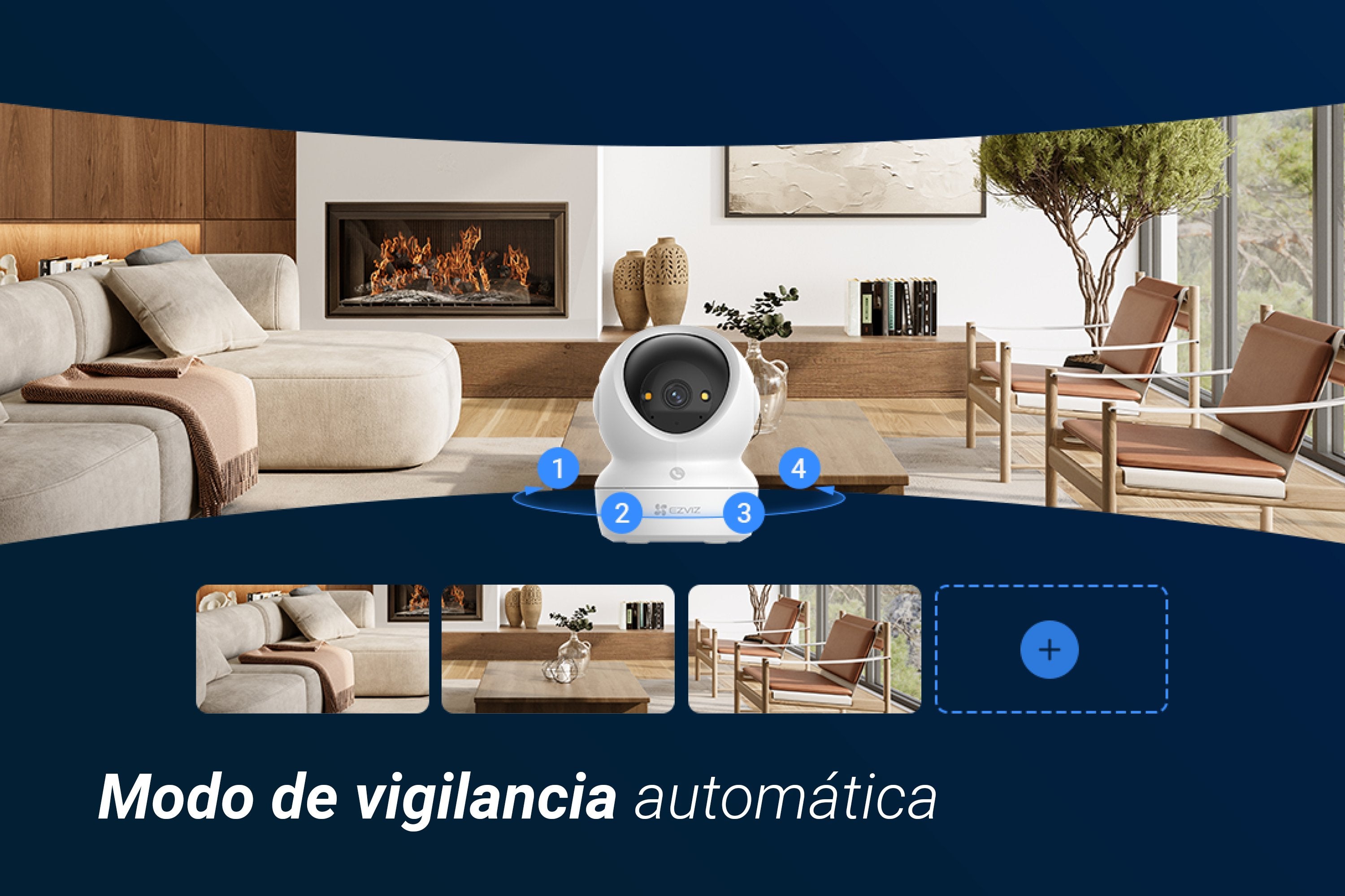 EAN 6941545642147 - EZVIZ H6c G1 3K Esférico Cámara de seguridad IP Interior 2880 x 1620 Pixeles Techo/Pared/Escritorio imagen 22