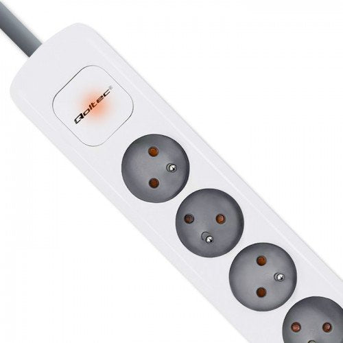 EAN 5901878502960 - Qoltec 50296 base múltiple 1,8 m 5 salidas AC Interior Gris, Blanco imagen 6