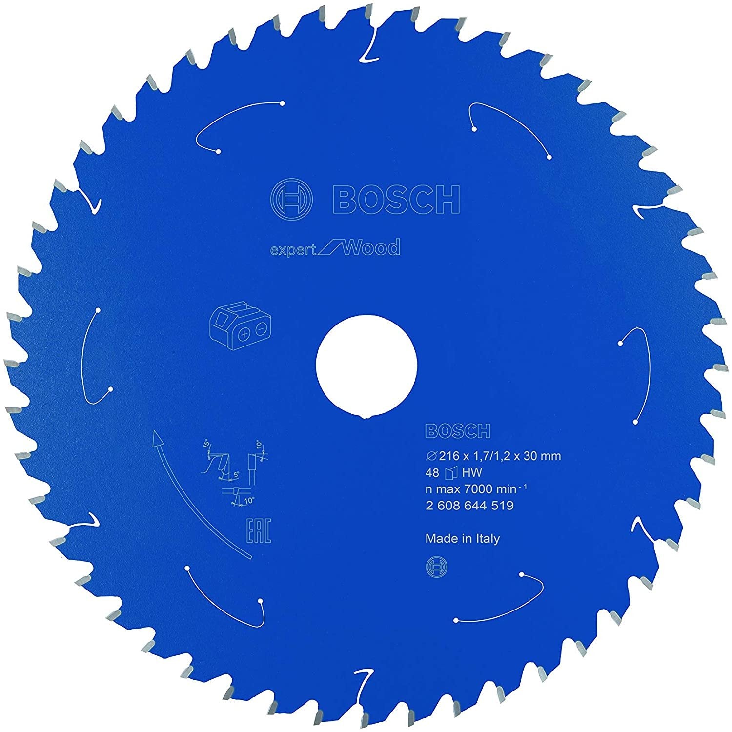 Bosch Hoja De Sierra Circular Expert Para Madera, 216 Mm 2608644519