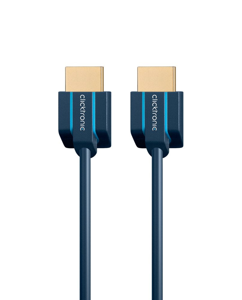 Cable Hdmi A-A 1,00 Metros Ultra-Slim High Speed Hdmi Uhd 4k @ 60 Hz Clicktronic Blister Carton