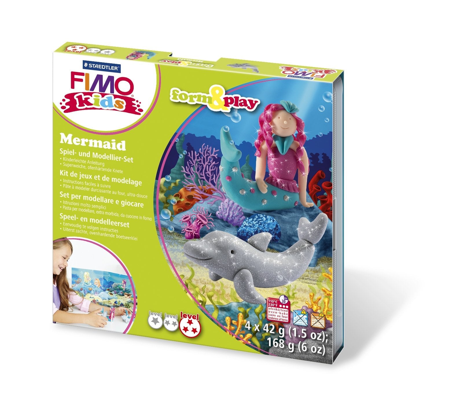 Fimo Set Mod.Masse Fimo Niños F&P Sirena