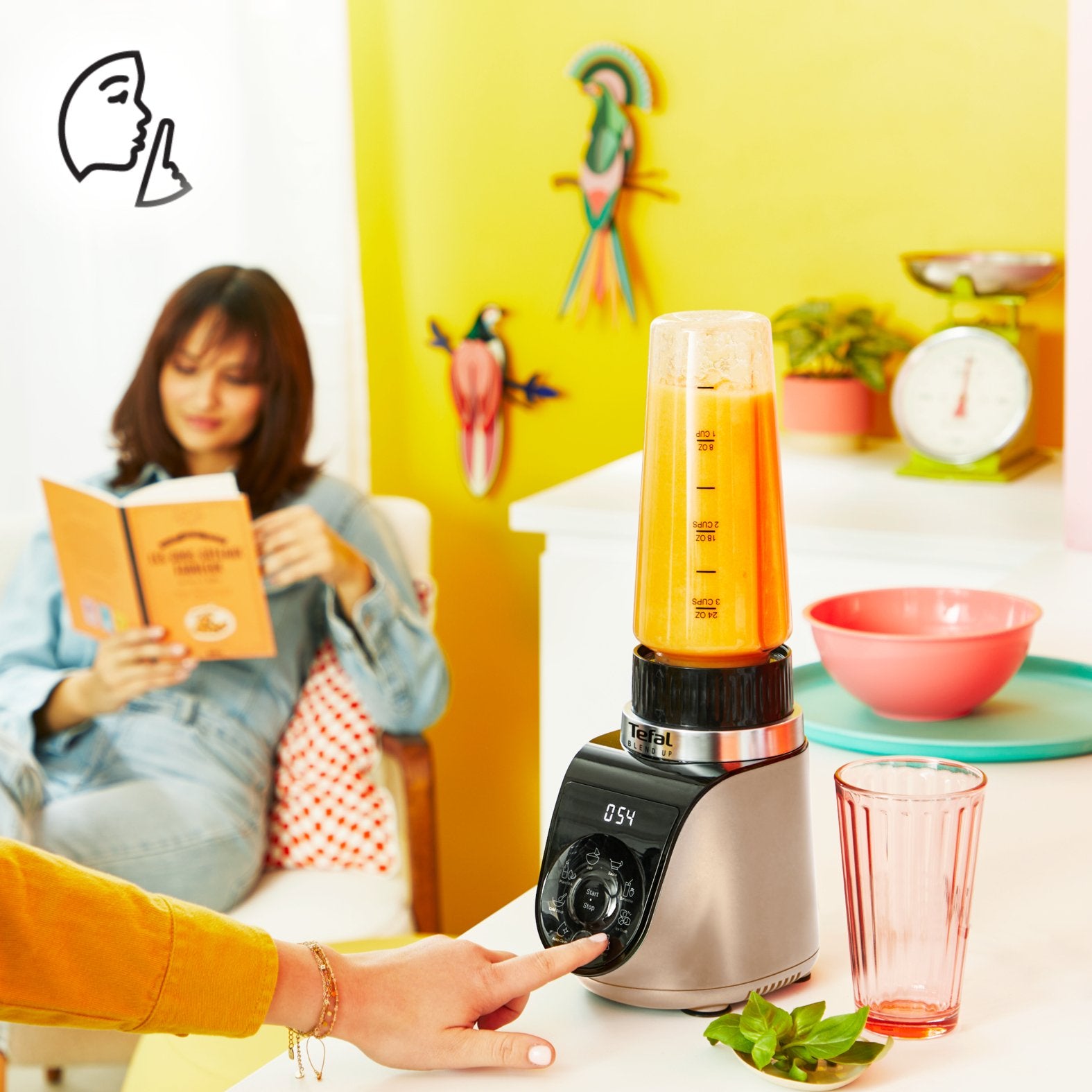 EAN 3016667293966 - Tefal Blend Up BL190AF0 licuadora 0,85 L Batidora de vaso 1000 W Beige, Negro, Transparente imagen 6