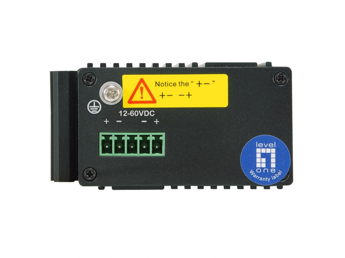 Switch Levelone 5 Puertos Gigabit Poe En Carril Din, -30 ° C A 65 ° C