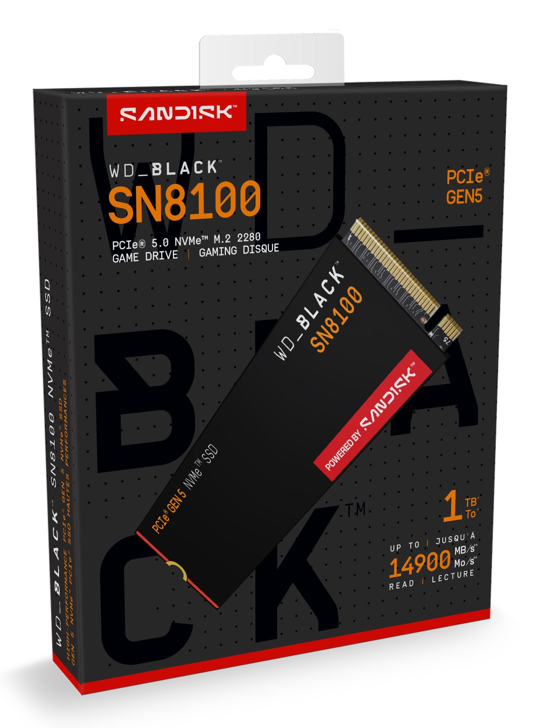 EAN 0619659220884 - SanDisk Black WD_BLACK SN8100 NVMe 1 TB M.2 PCI Express 5.0 TLC 3D NAND imagen 7
