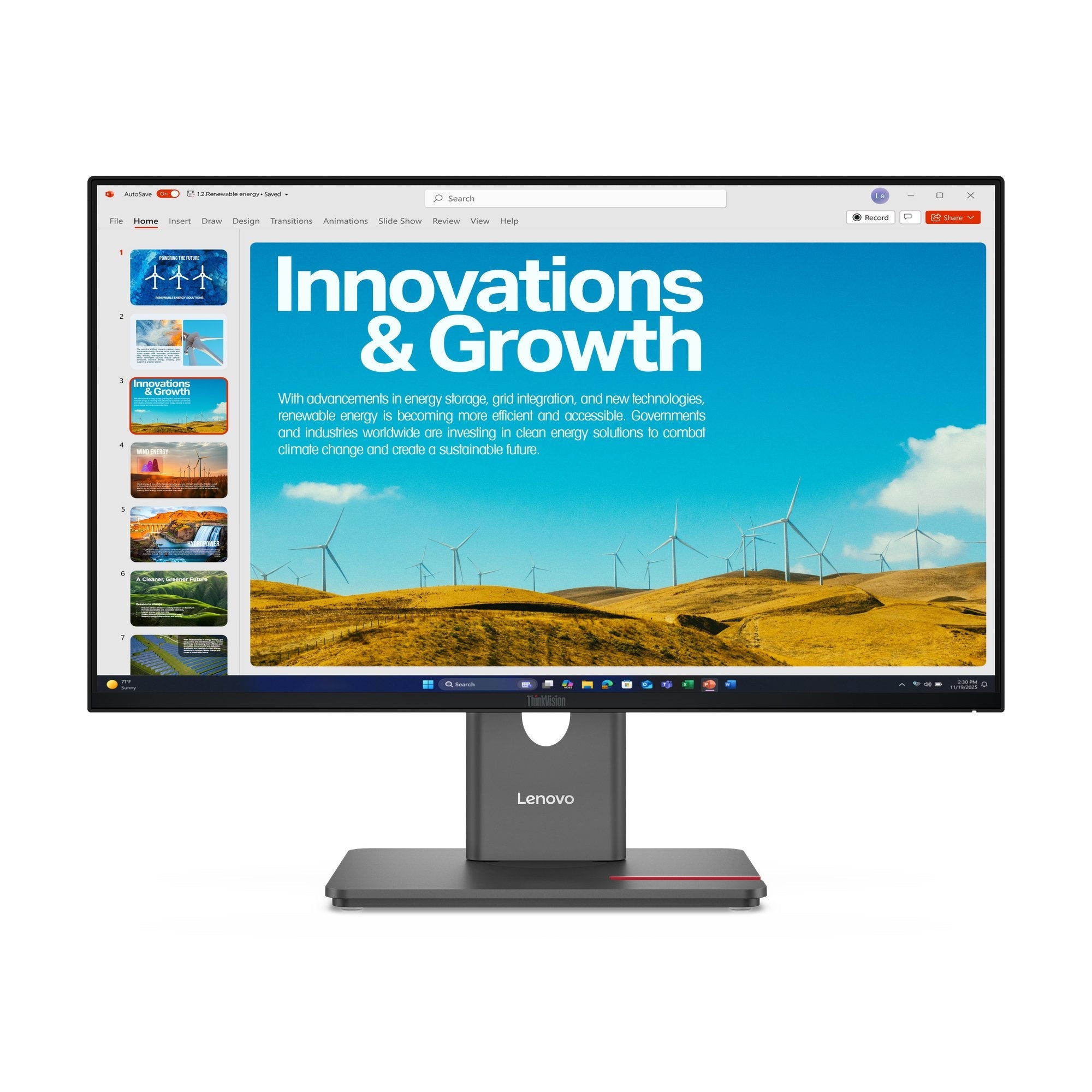EAN 198156544872 - Lenovo ThinkVision P24QD-40 LED display 60,5 cm (23.8") 2560 x 1440 Pixeles Quad HD LCD Negro imagen 1