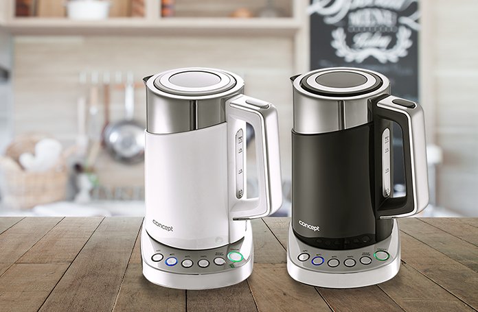 Tetera Concept Rk3170 Eléctrica 1,7 L 2200 W Acero Inoxidable, Blanco