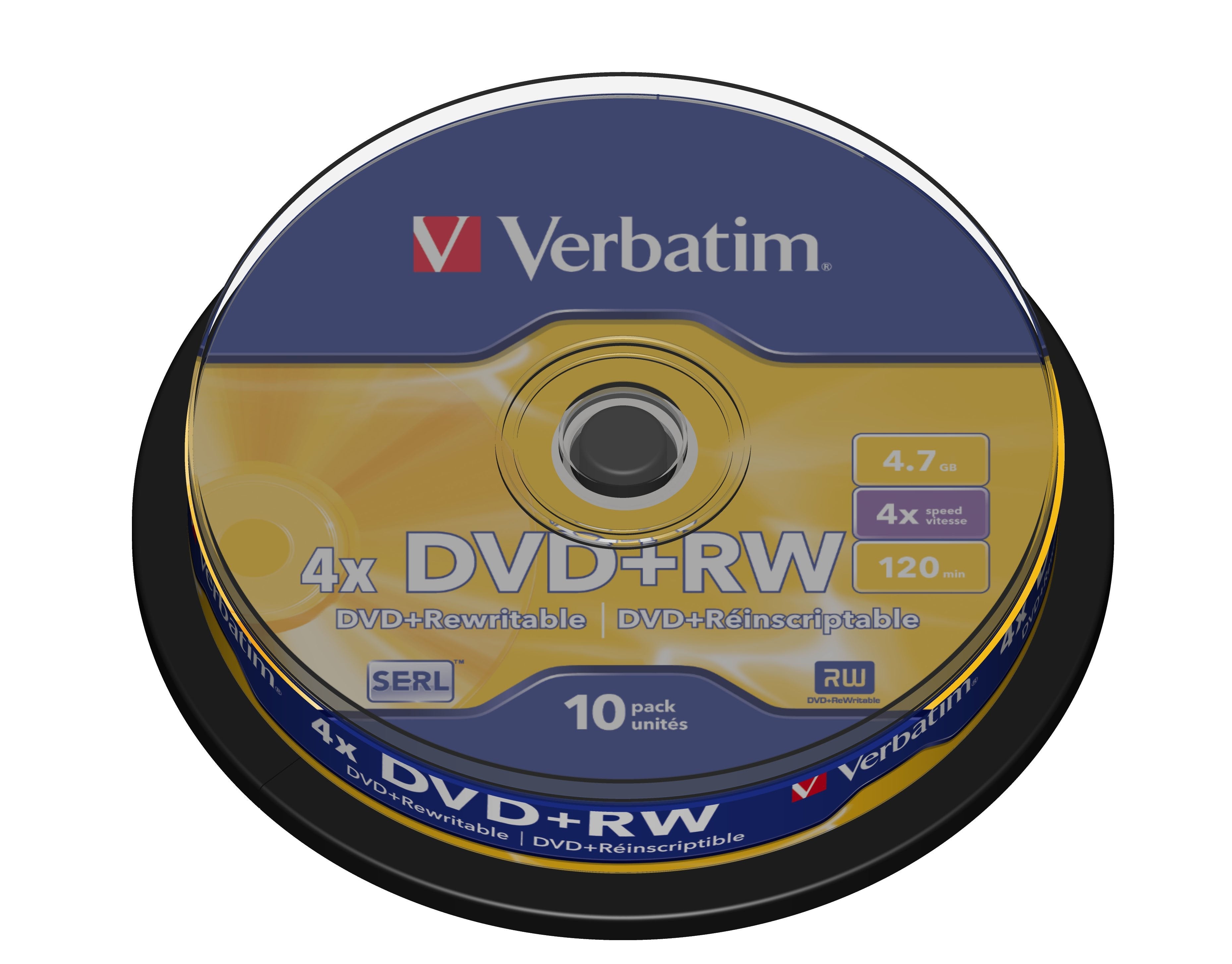 Verbatim Dvd+Rw Regrabable - 4x - 4,70 Gb - Pack 10 43488