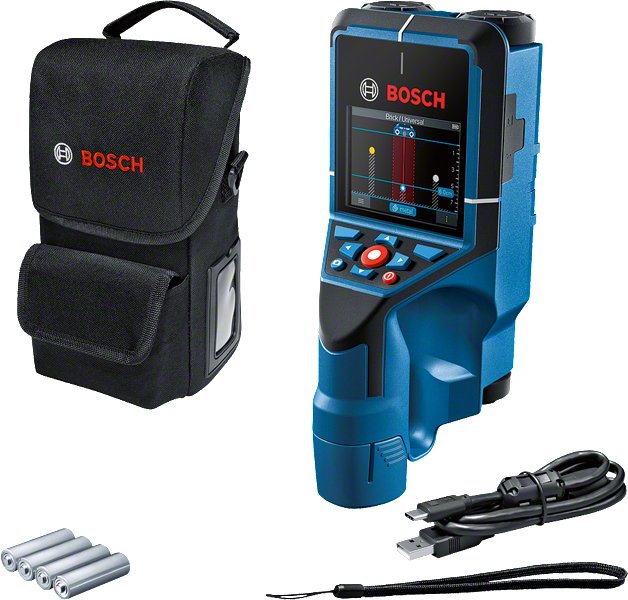 Escáner De Pared Inalámbrico Bosch Professional D-Tect 200 C Professional, 12 Voltios, Localizador Azul/Negro, Sin Batería Ni Cargador 601081600