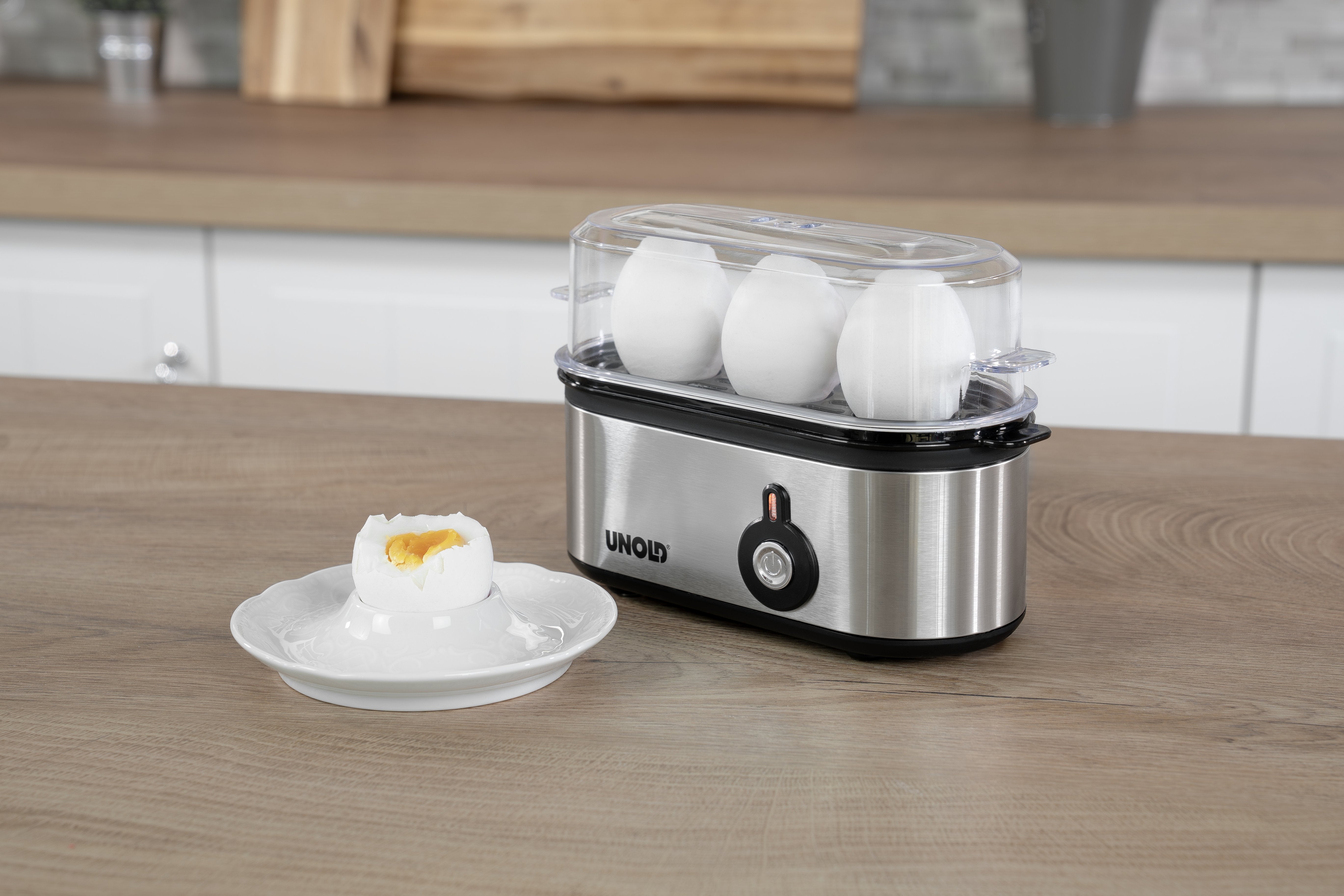 EAN 4011689386107 - Unold 38610 cuecehuevos 3 huevos 210 W Acero inoxidable imagen 3