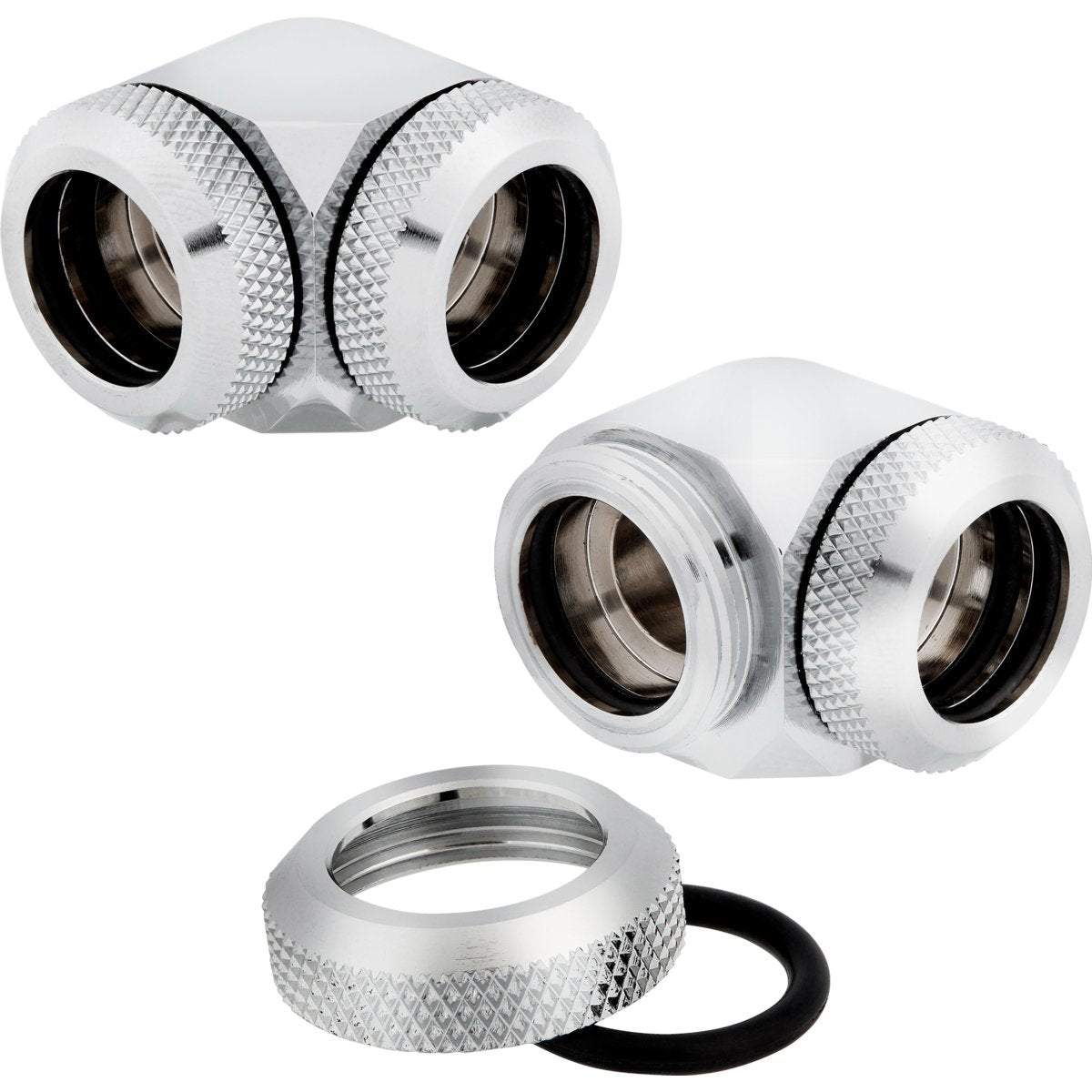 Corsair Cx-9052014-Ww Hardware Accesorio De Refrigeración Cromo Acces. Corsair Hydro X Fitting Xf Hl 2-Pk (90° 14mm Od Cf,Chrome) Cx-9052014-Ww