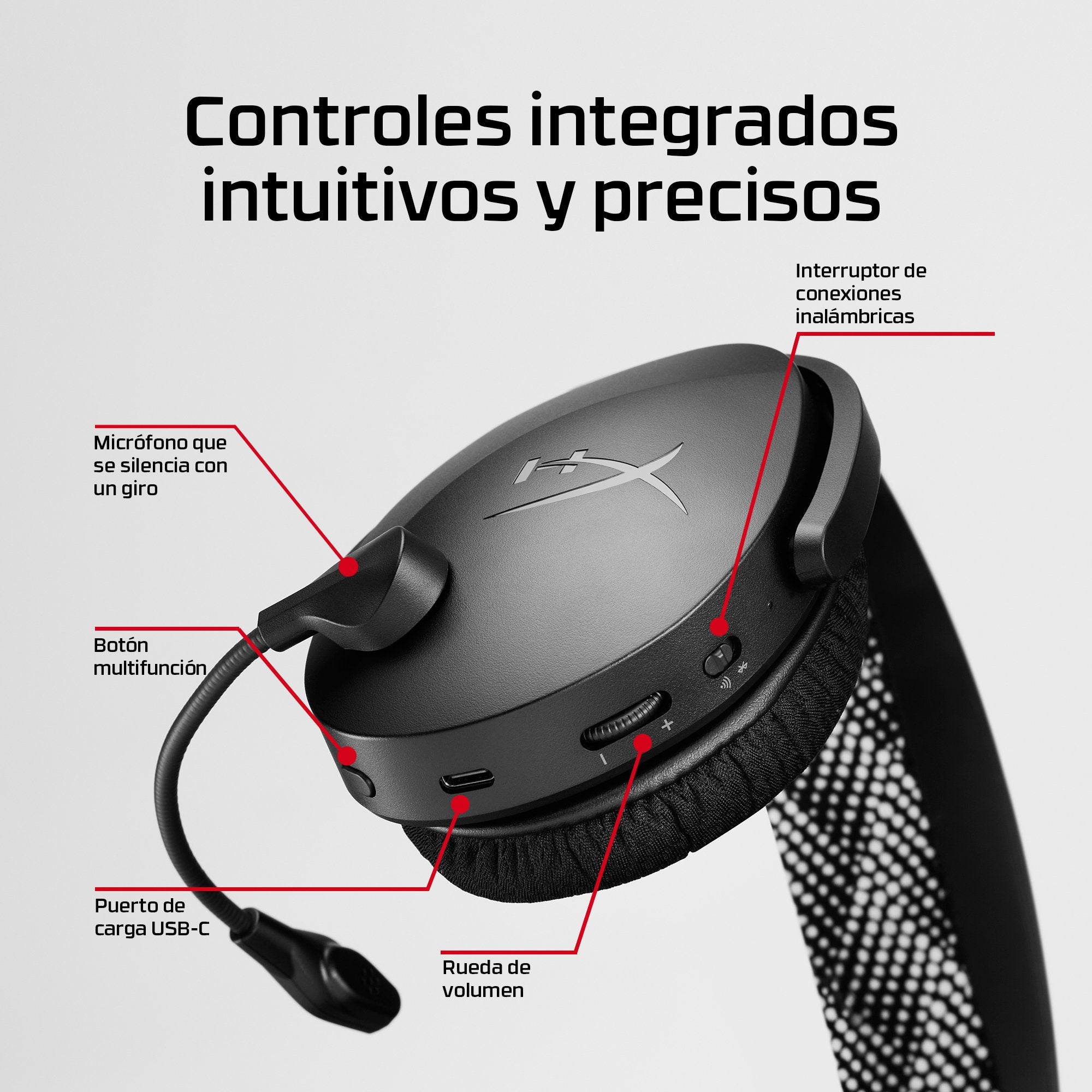 EAN 0198701202189 - HyperX Cloud Jet Wireless Black Gaming Headset Inalámbrico Diadema Juego USB tipo A Bluetooth imagen 4