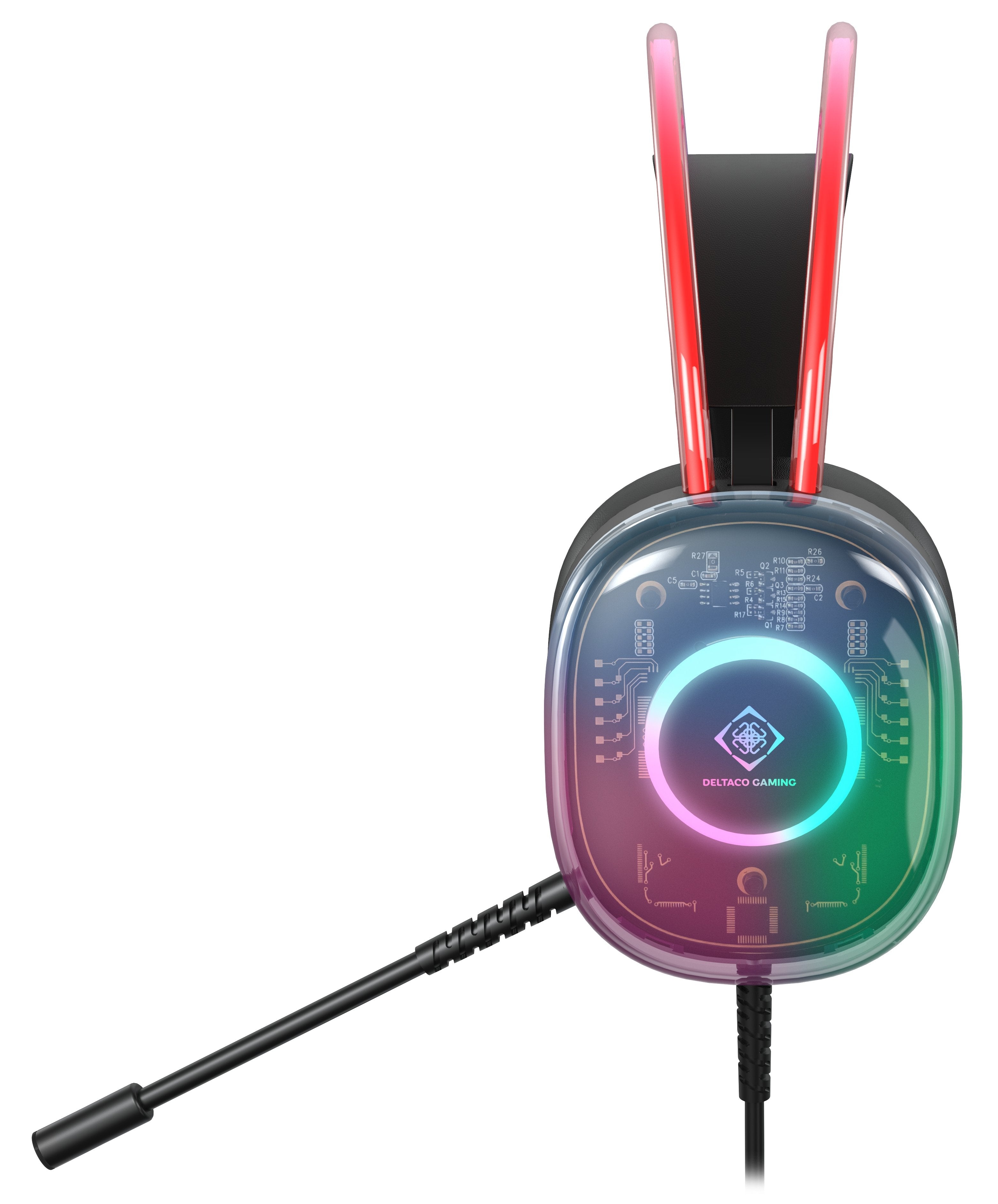 Auriculares Deltaco Gaming Rgb Beleuchtet Halbtransparente