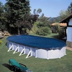 Cubierta Piscina Ovalada De Acero: 610 X 410 Cm