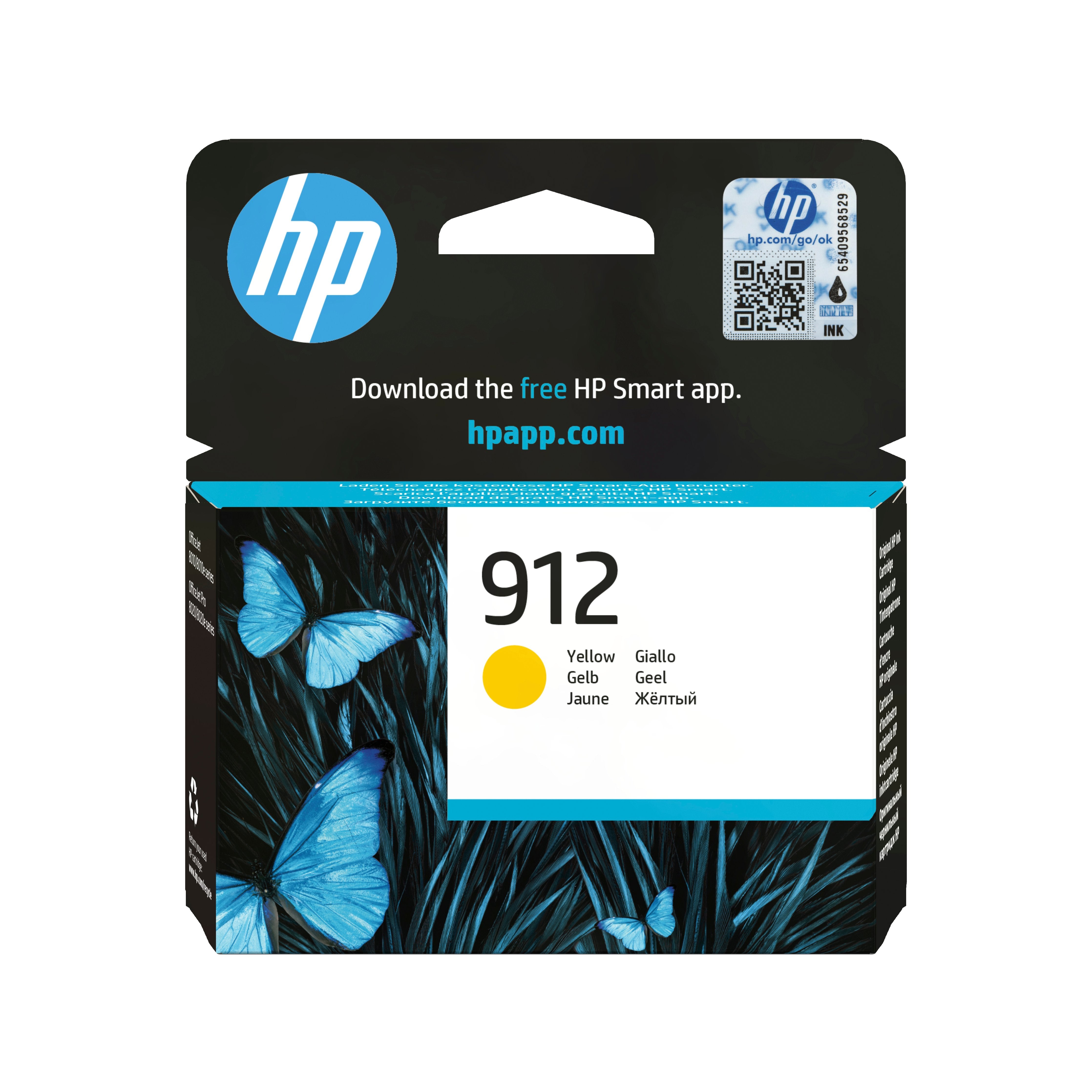 EAN 0192545866798 - HP 912 Yellow Original Ink Cartridge cartucho de tinta 1 pieza(s) Rendimiento estándar imagen 1