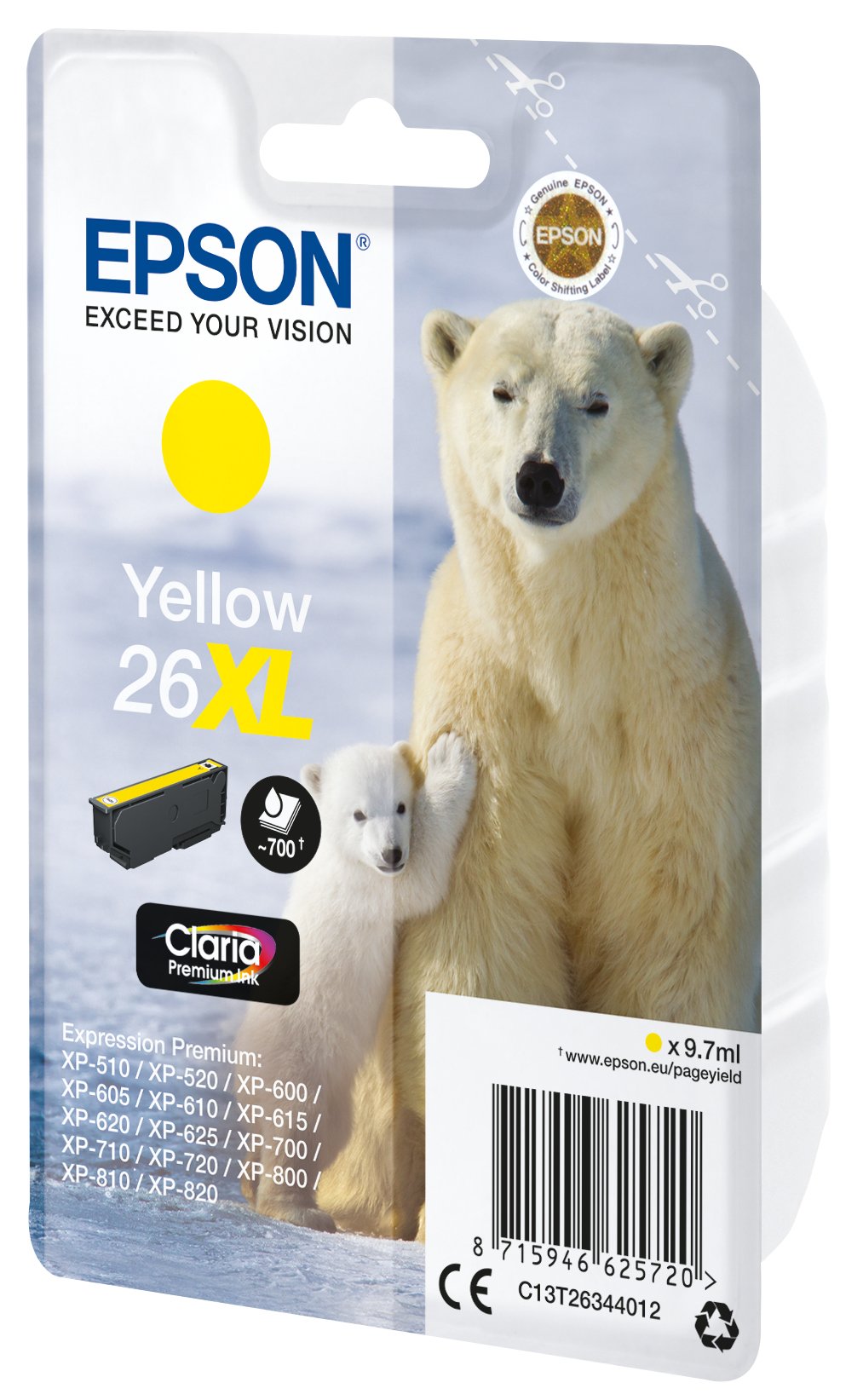 EAN 8715946519081 - Epson Polar bear C13T26344012 cartucho de tinta 1 pieza(s) Original Alto rendimiento (XL) imagen 2
