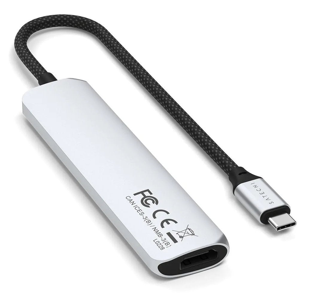 Satechi 6-W-1 Usb-C Slim Multiport Usb-C (Usb-C, 2x Usb-A, 4k Hdmi, Czytnik Kart Micro/Sd) (Srebrny)