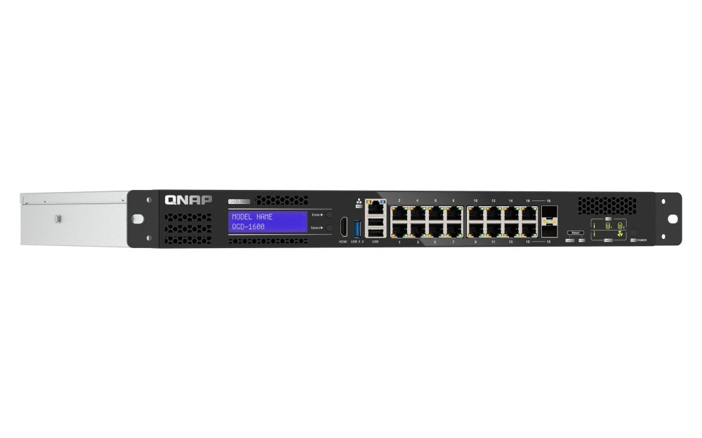 Qnap Qgd-1600 Gestionado Gigabit Ethernet (10/100/1000) 1u Negro, Gris